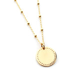 MÍA - customizable necklace with 15mm gold medal